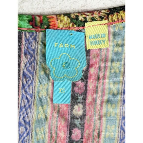 Farm Rio X Anthropologie Mendoza Peasant Blouse Size XS Boho Festival Fairy - Picture 6 of 7